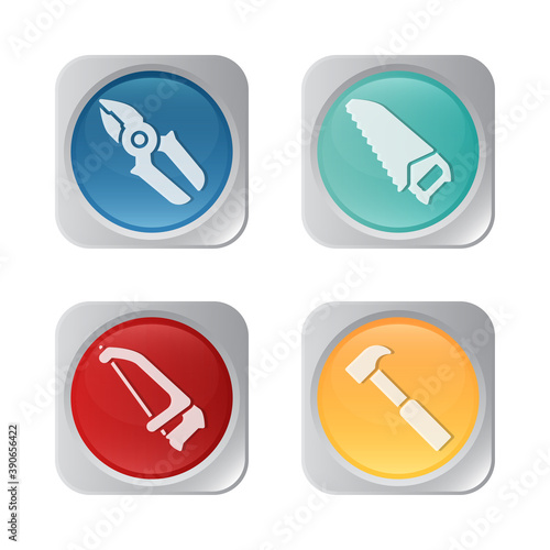 Construction, handsaw, repair, tool, tools icon. Vector color