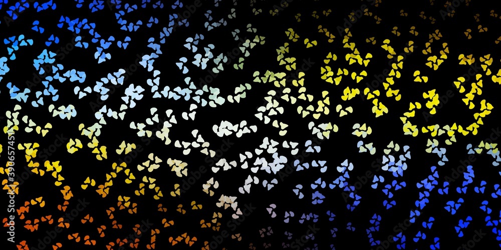 Dark blue, yellow vector template with abstract forms. Dark blue, yellow vector template with abstract forms.