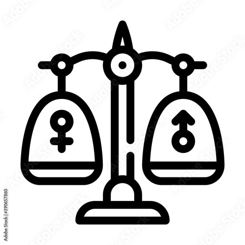 gender equality line icon vector illustration sign