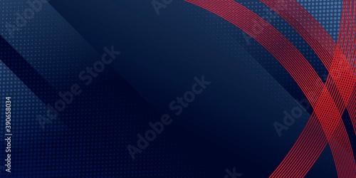 abstract 3d dark blue background with a combination of luminous red overlap style graphic design element