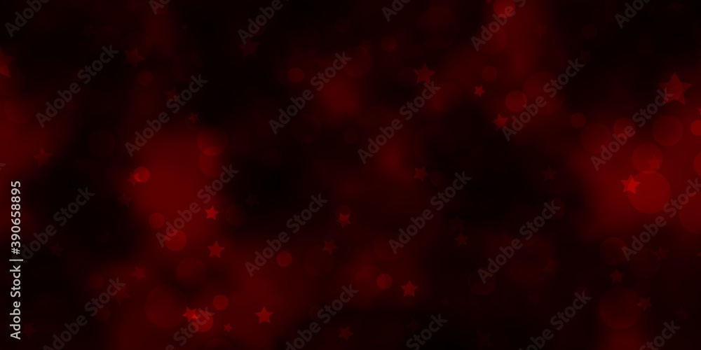 Dark Pink, Red vector texture with circles, stars. Dark Pink, Red vector texture with circles, stars.
