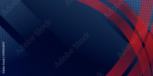 abstract 3d dark blue background with a combination of luminous red overlap style graphic design element