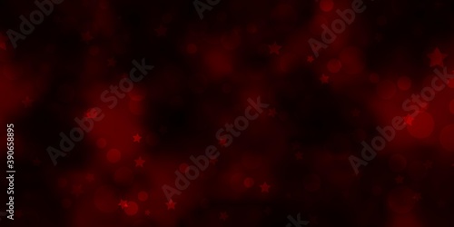 Dark Pink, Red vector texture with circles, stars.