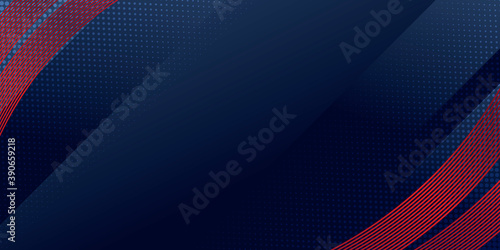 Tela abstract 3d dark blue background with a combination of luminous red overlap styl