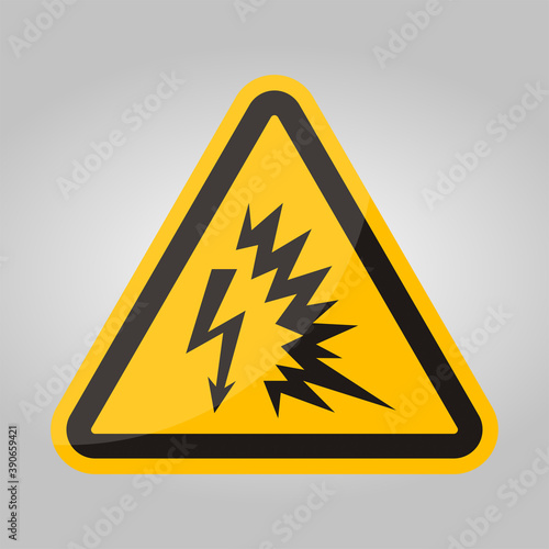Arc Flash Symbol Sign Isolate On White Background,Vector Illustration EPS.10