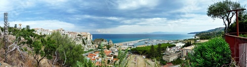Italy,Calabria-panoramic view of the city of Tropea