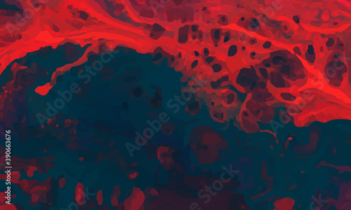 Abstract red and dark blue in random form.