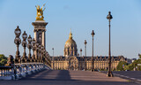 Alexander III Bridge in Paris in the morning