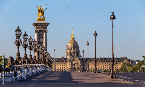 Alexander III Bridge in Paris in the morning