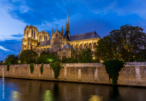Wallpaper Mural Notre Dame cathedral in Paris at night Torontodigital.ca