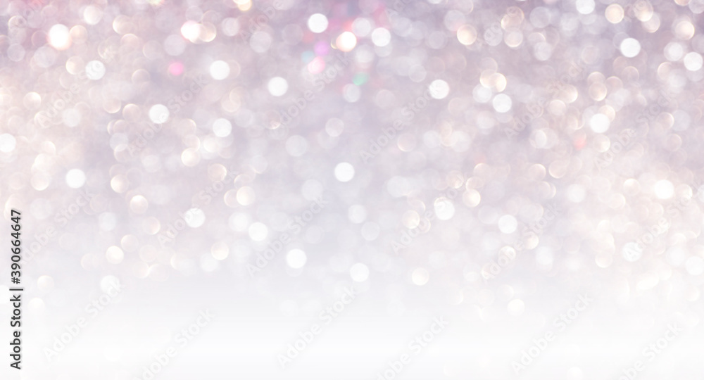 Silver Christmas bokeh background, holiday