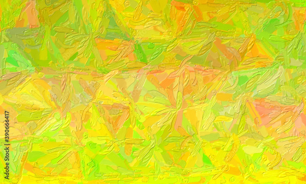 Lemon green large color variation impasto background, digitally created.