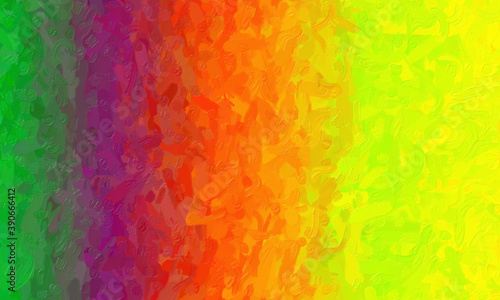 Yellow  green and red impressionist impasto background  digitally created.