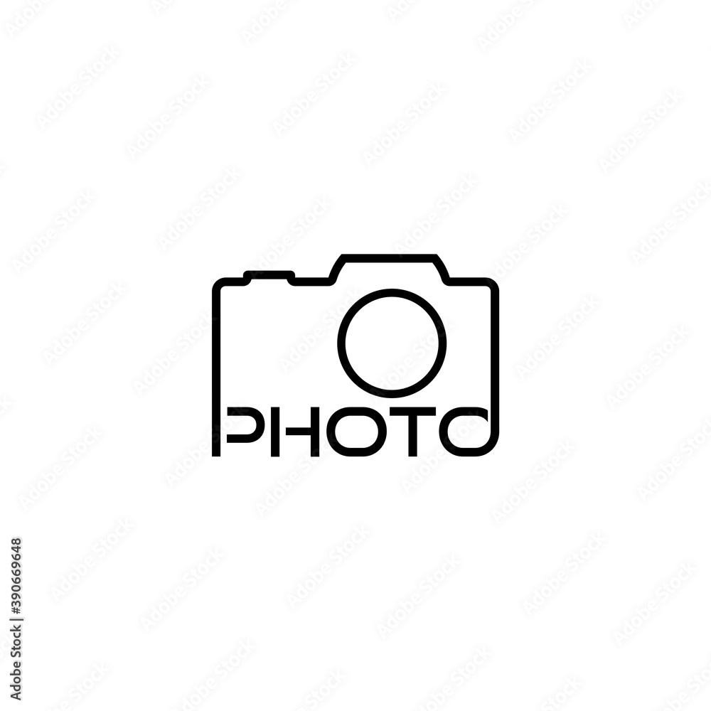 Photographer Logo isolated on white background Photographer Logo isolated on white background