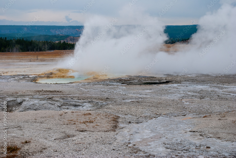 Yellowstone National Park Geyser Yellowstone National Park Geyser