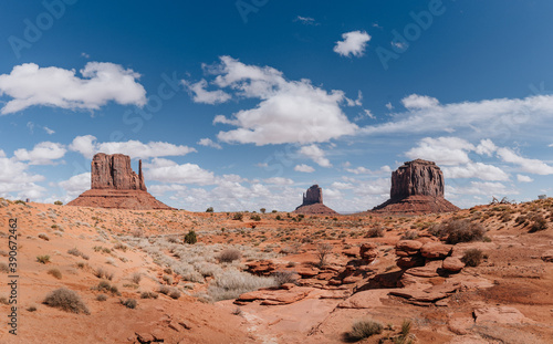 Lower point of view of Monument Valley 