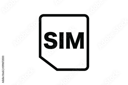 SIMカード　アイコン素材　ベクターイラスト