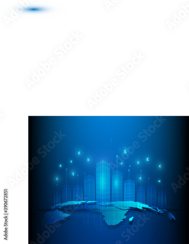 Smart city and finance business, global currency remittance
