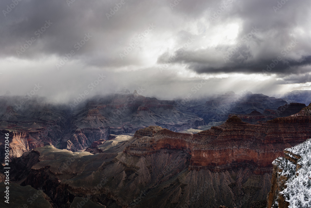 Cloudy day in Grand Canyon National Park
