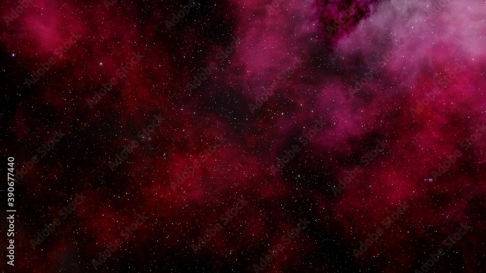 Fototapeta premium Bright galaxy nebula in cosmos 3d render