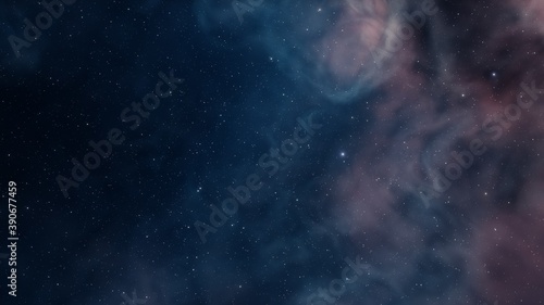 Fototapeta Naklejka Na Ścianę i Meble -  Bright galaxy nebula in cosmos 3d render