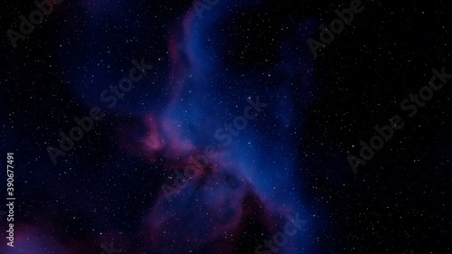 Fototapeta Naklejka Na Ścianę i Meble -  Bright galaxy nebula in cosmos 3d render