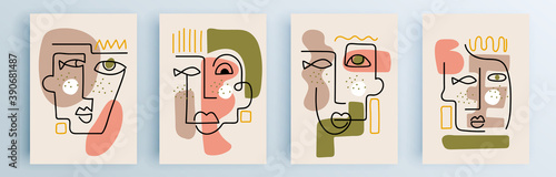 Modern abstract covers set, minimal covers design. Colorful geometric background, vector illustration.