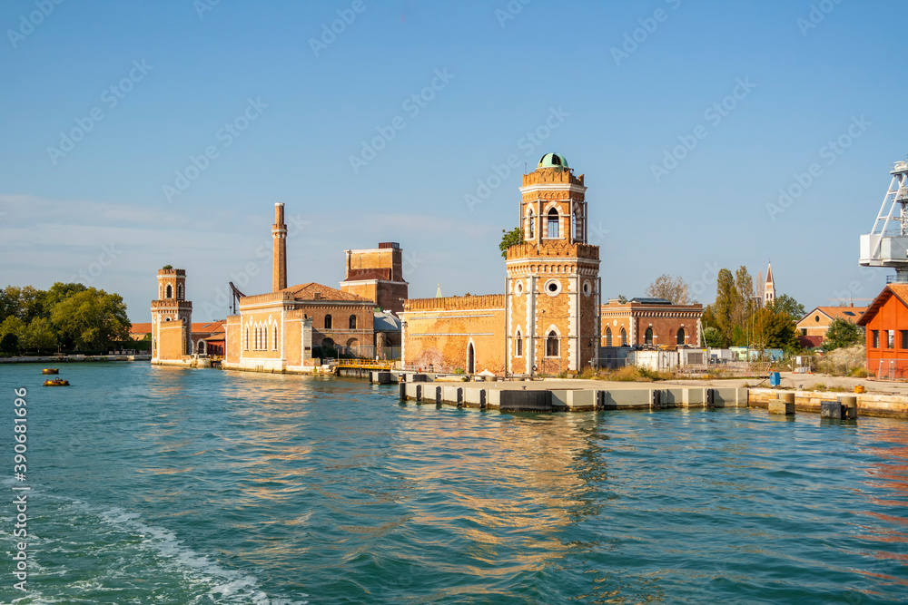 View on the ancient Arsenal of Venice, Veneto - Italy