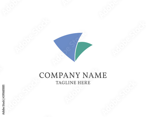 Фотография paper ply bird fly logo template for travel or expedition agent, business financ
