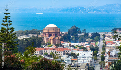 View of San Francisco's Marina District from Pacific Heights. photo