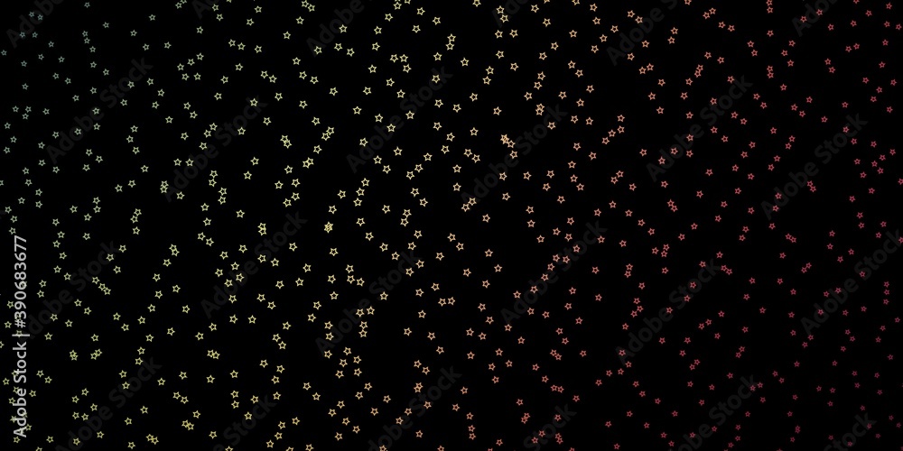Dark Green, Red vector pattern with abstract stars. Dark Green, Red vector pattern with abstract stars.