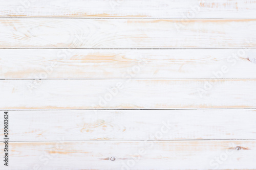Top view of old white painted wooden table as rustic background or texture (high detail)