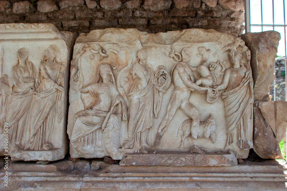 Obraz premium Nysa ancient city (historical theater ruins),,Sultanhisar,Aydin,Turkey