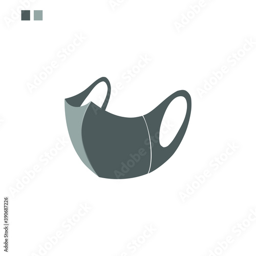 Anti-Dust Black Face Mask Fabric Vector For Running