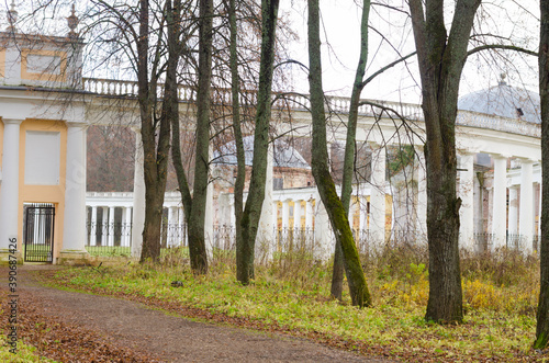 The beginning of the Colonnade of the estate Znamenskoe-Rayok  torzhoksky district  Tver region  Russia