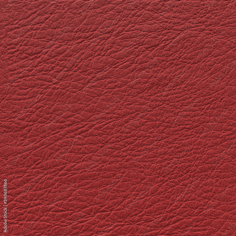 Fototapeta premium Lamb Leather red background. Leather texture, genuine red leather pattern, 3D-rendering