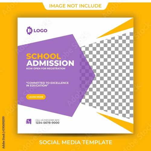 Editable School Admission Marketing Template Mockup