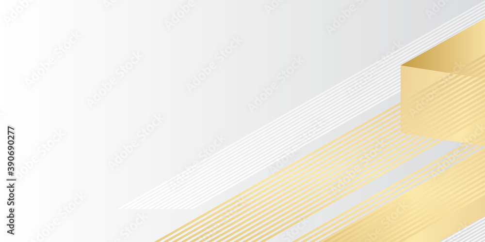 Gold white abstract presentation background with golden lines Stock ...