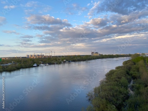 clouds over the river