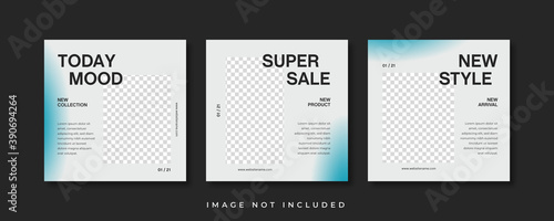 Social Media Post and Story Layout with Gradient Background