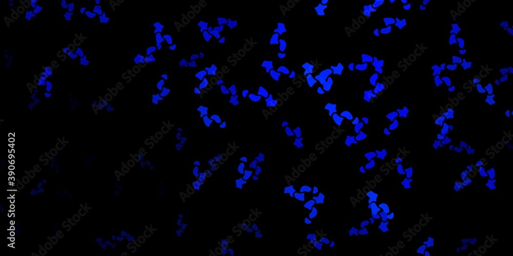 Dark blue vector template with abstract forms. Dark blue vector template with abstract forms.