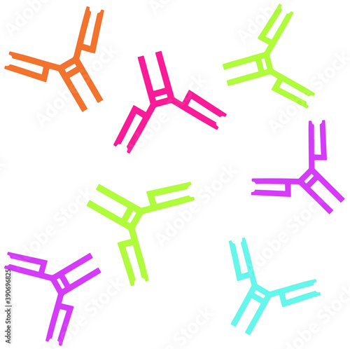 Antibody, immunoglobulin line icon, Human normal immunoglobuline. vector illustration eps10 Isolated on white background.