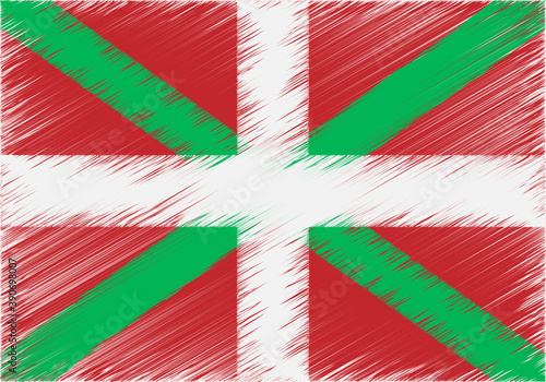 Bandera del País Vasco, España.