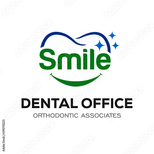 Dental Clinic Logo Design Dentist Logo Tooth abstract Linear Dentist stomatology	