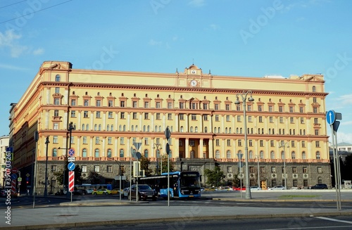 Moscow, Russia, Lubyanka square, the building of the Federal security service