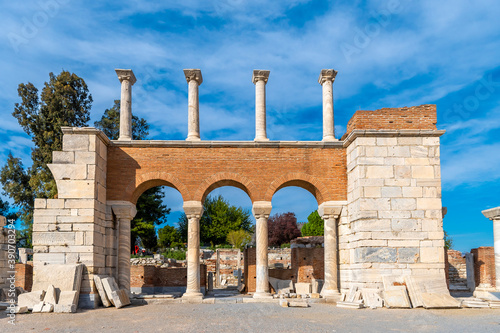 Fotografie, Tablou St. John's Basilica ruins view in Selcuk Town of Turkey