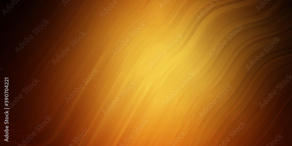 Dark Orange vector background with bent lines. Dark Orange vector background with bent lines.