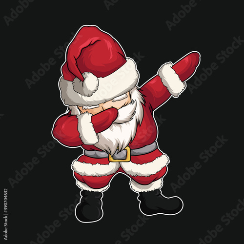 Dabbing santa claus christmas