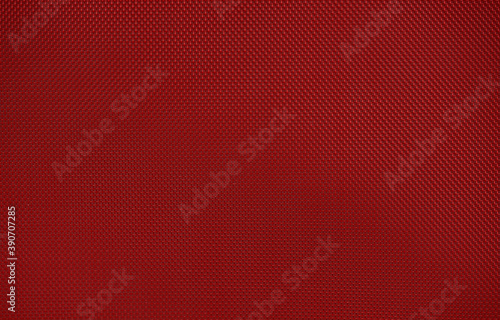Red nylon fabric textured background with hexagonal shape