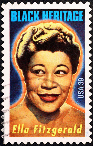 Ella Fitzgerald on american postage stamp photo